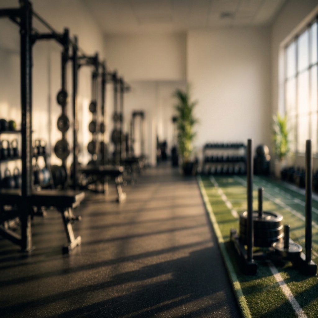 A person moving mindfully in a light-filled studio